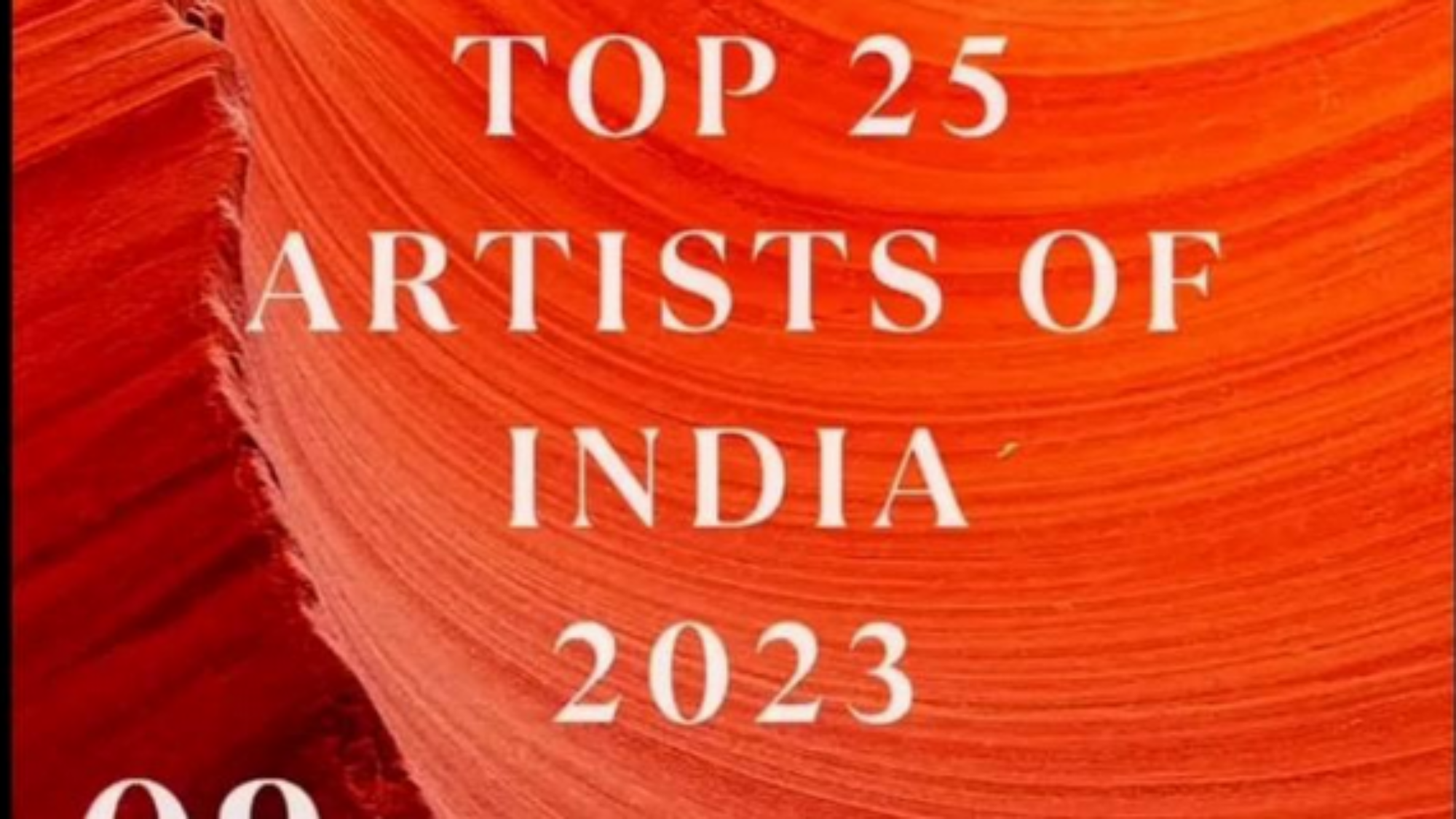 Top 25 Artists of India 2023 award by Indian Art Factory featuring selected artists